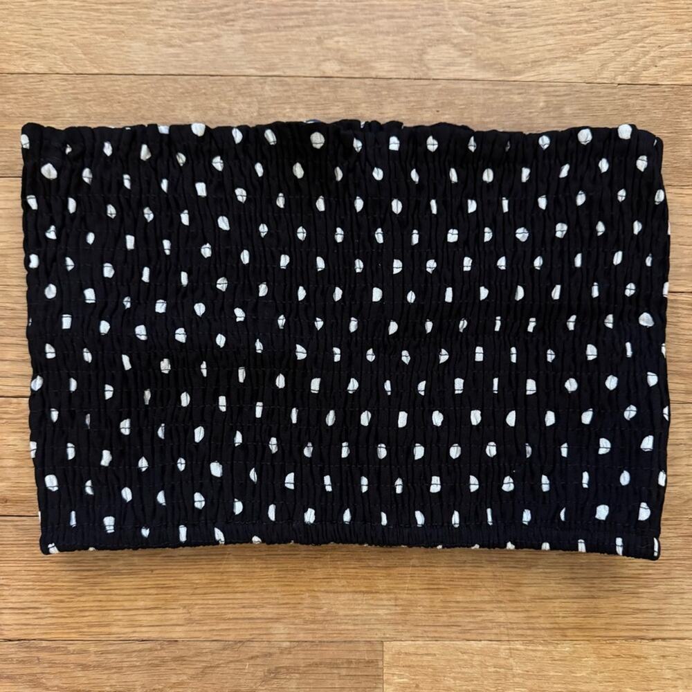 SHEIN black white tube top juniors size large L
b29